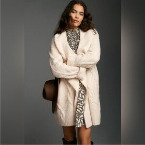 Anthropologie Wool Blend Long Cardigan Sweater